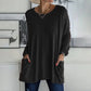 🔥50% DE RÉDUCTION🔥 T-shirt ample femme à manches longues et col rond – Confortable et stylé 👕✨