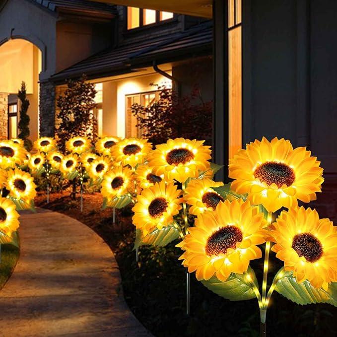💐50% DE RÉDUCTION ! Lampes Solaires Tournesol – Étanches & Décoration Jardin 🌻💛【Offre Limitée】