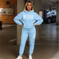 Ensemble unisexe composé d'un sweat à capuche oversize uni et d'un pantalon de jogging