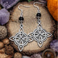 Boucles d'oreilles pendantes vintage avec motif de nœud celtique