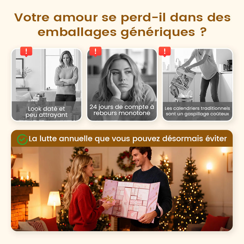 🎁 24 jours pleins de surprises — Calendrier de l'Avent en marbre rose 2025