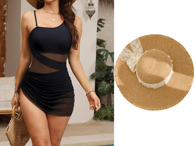💎 50% DE RÉDUCTION ! 💎 Robe de Bain Une Pièce Sexy – Taille Haute, Détail en Maille Transparente & Coupe Ruchée Ajustable 🩱🔥