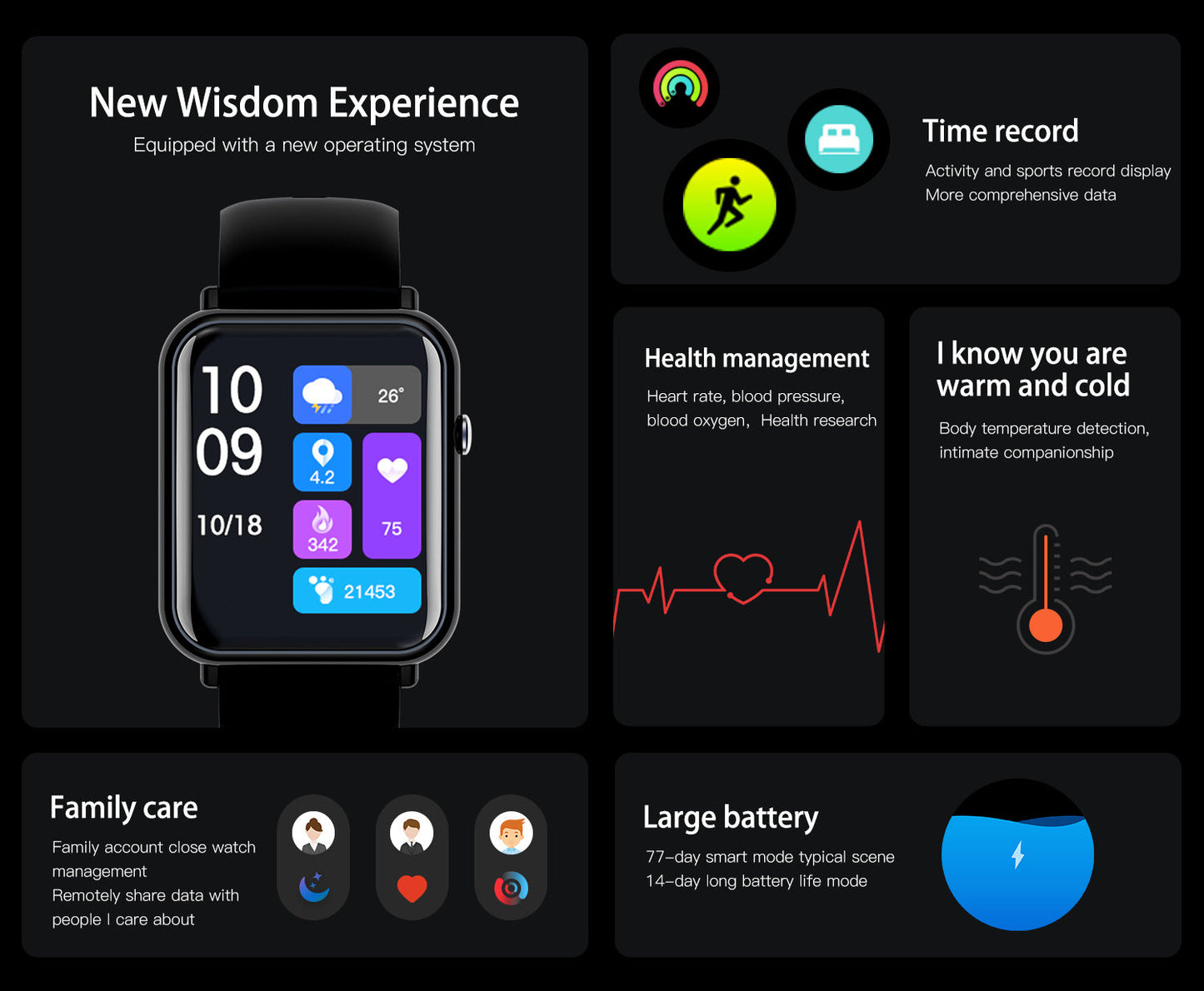 ✈️Livraison gratuite✈️Montre connectée pour femmes et hommes, tracker d'activité physique avec fonction d'appel, montre de fitness avec suivi du sommeil/100 sports/podomètre étanche IP68