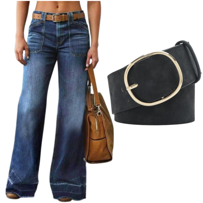 🎉👖50% de réduction ! Jean évasé rétro pour femme – Coupe flatteuse, poches généreuses et denim stretch ultra-confortable