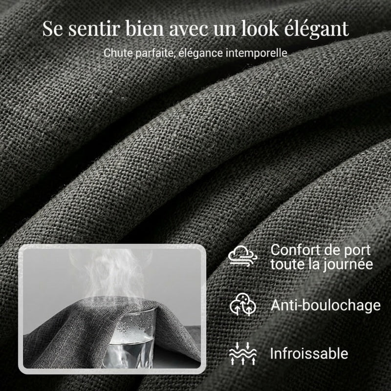 Veste à col pour femme + pantalon - Ensemble élégant pour aller au travail