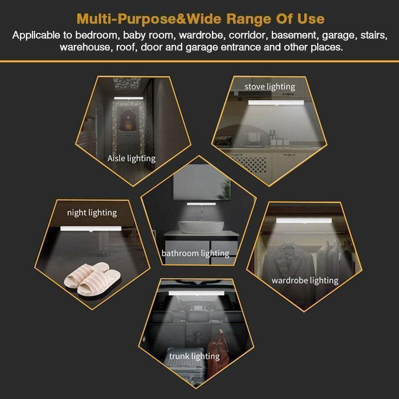 🔥💡Lampes LED rechargeables magnétiques à capteur intelligent sans perforation