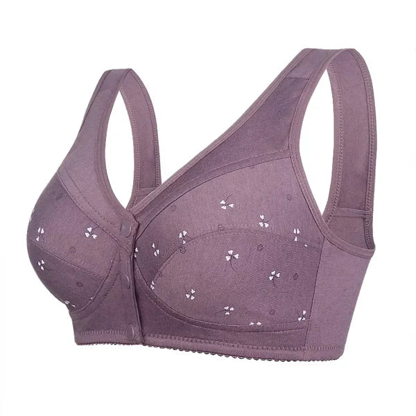 Un acheté, un offert🔥Vente pour la fête des mères - 49% de réduction😍2026 Nouveau design pour le soutien-gorge en coton à fermeture frontale senior🥰