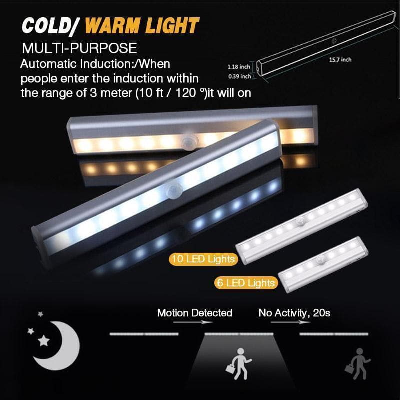 🔥💡Lampes LED rechargeables magnétiques à capteur intelligent sans perforation
