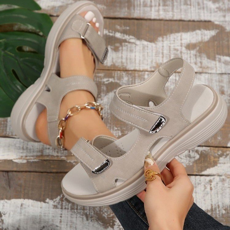 🔥⏳Réduction limitée de 50%💥【36-43】 2026 Nouvelles sandales grandes tailles pour femmes, sportives, confortables, sandales droites avec bouche de poisson