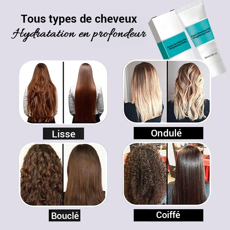 ⏰50% de réduction pour une durée limitée💞Crème Lissante Traitement Soie et Kératine