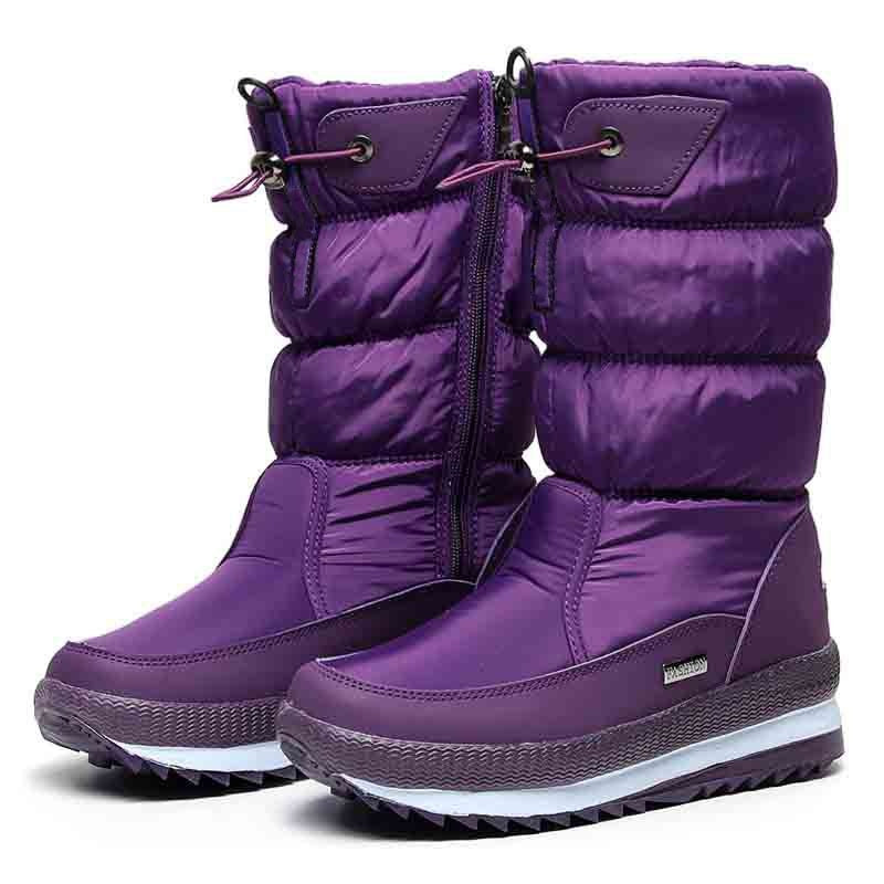 ✨Cadeau idéal - Bottes de neige de haute qualité, sans glissement et imperméables en fourrure synthétique pour les femmes👍