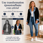 Manteau en maille côtelée élégant pour femme avec empiècements en jean