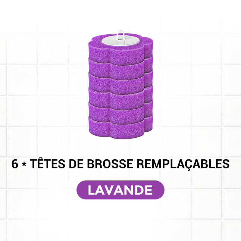 🏆✨Ensemble de Brosse à Toilettes avec Têtes de Remplacement Jetables