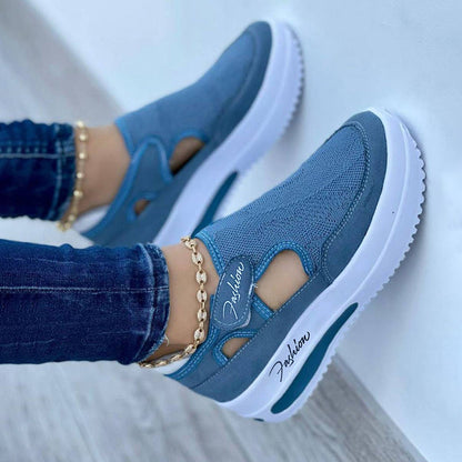 Chaussures simples pour femmes à bout rond et tige basse