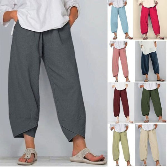 👩‍🦱 Offre pour la fête des mères 🔥Pantalon décontracté en coton et lin