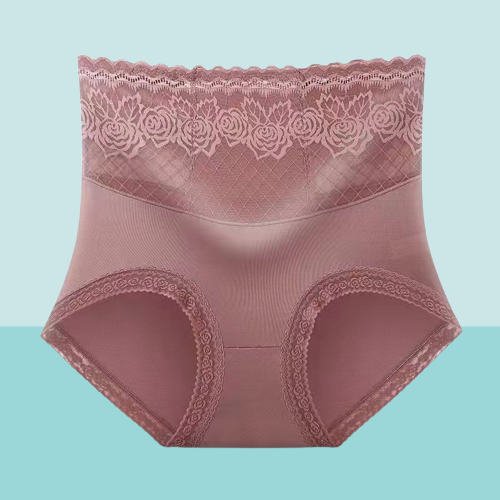 【Dernier jour pour acheter 1 et obtenir 2 gratuits】🎅🎊Culotte taille haute en dentelle avec ourlets latéraux.