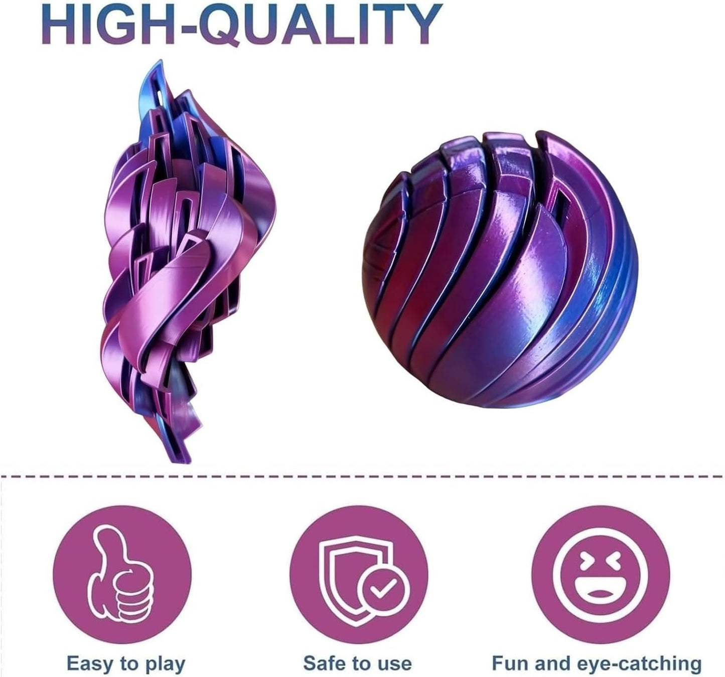 🎁🎅Offre spéciale Noël – 50 % de réduction🥹Balle anti-stress imprimée en 3D, jouet anti-stress