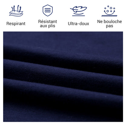 Ensemble de T-shirt Rayé et Pantalon de Jogging à Jambes Larges pour Femmes