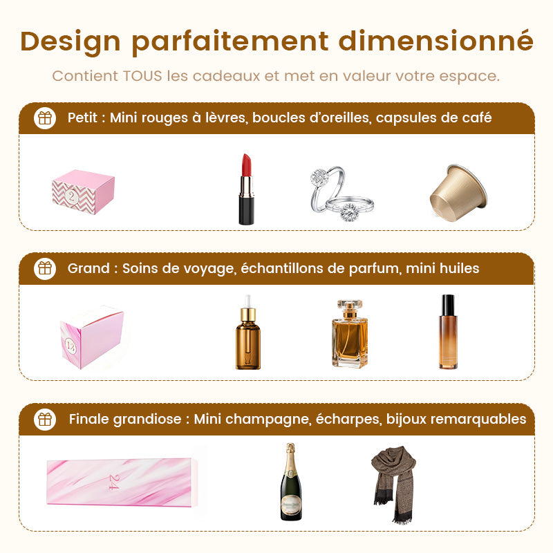 🎁 24 jours pleins de surprises — Calendrier de l'Avent en marbre rose 2025