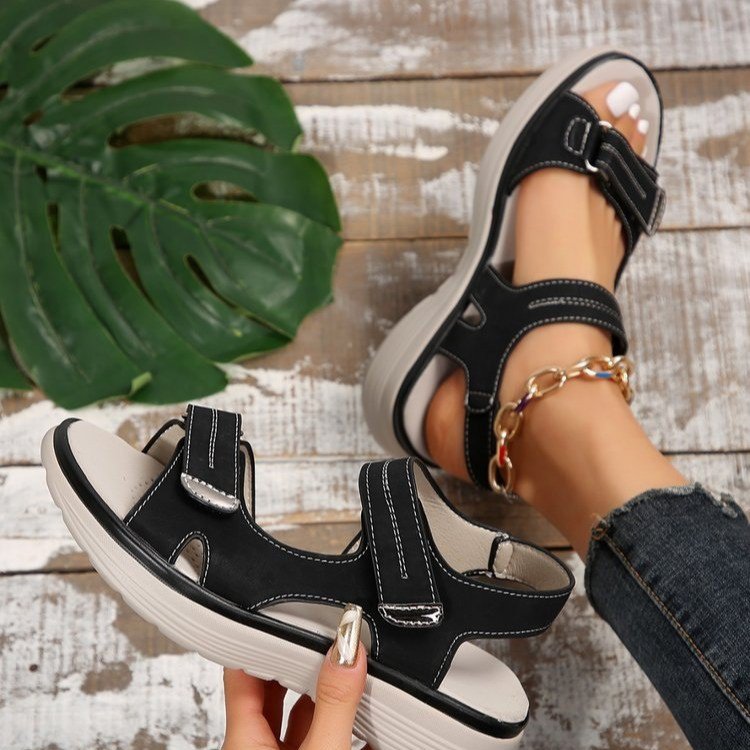🔥⏳Réduction limitée de 50%💥【36-43】 2026 Nouvelles sandales grandes tailles pour femmes, sportives, confortables, sandales droites avec bouche de poisson