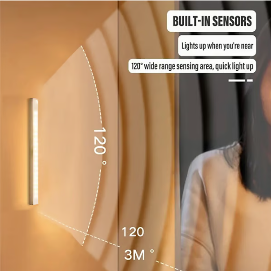 🔥💡Lampes LED rechargeables magnétiques à capteur intelligent sans perforation