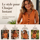 Gilet sans manches en coton et lin à col en V pour femme