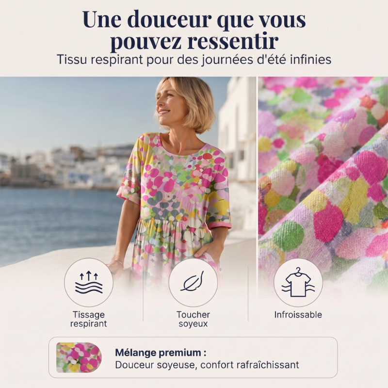 💥✨Offre spéciale à durée limitée : 50 % de réduction -👗Robe ample à imprimé floral pour femme