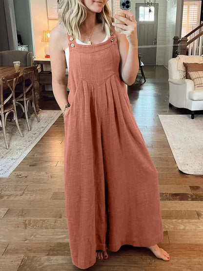 💝 Combinaison sans manches pour femmes avec jambes larges et poches