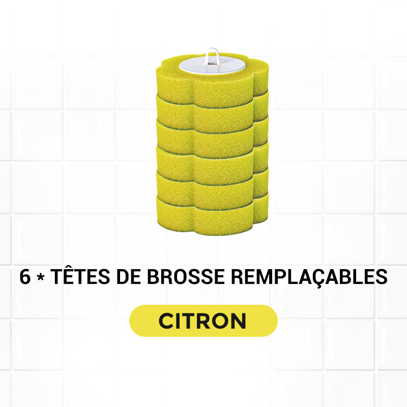 🏆✨Ensemble de Brosse à Toilettes avec Têtes de Remplacement Jetables