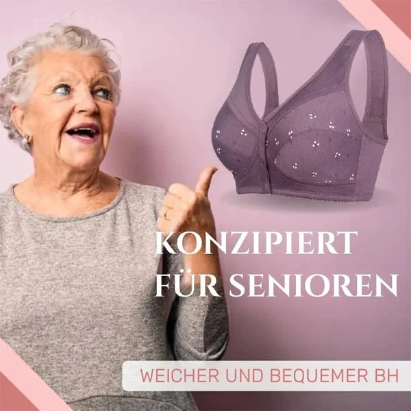 Un acheté, un offert🔥Vente pour la fête des mères - 49% de réduction😍2026 Nouveau design pour le soutien-gorge en coton à fermeture frontale senior🥰