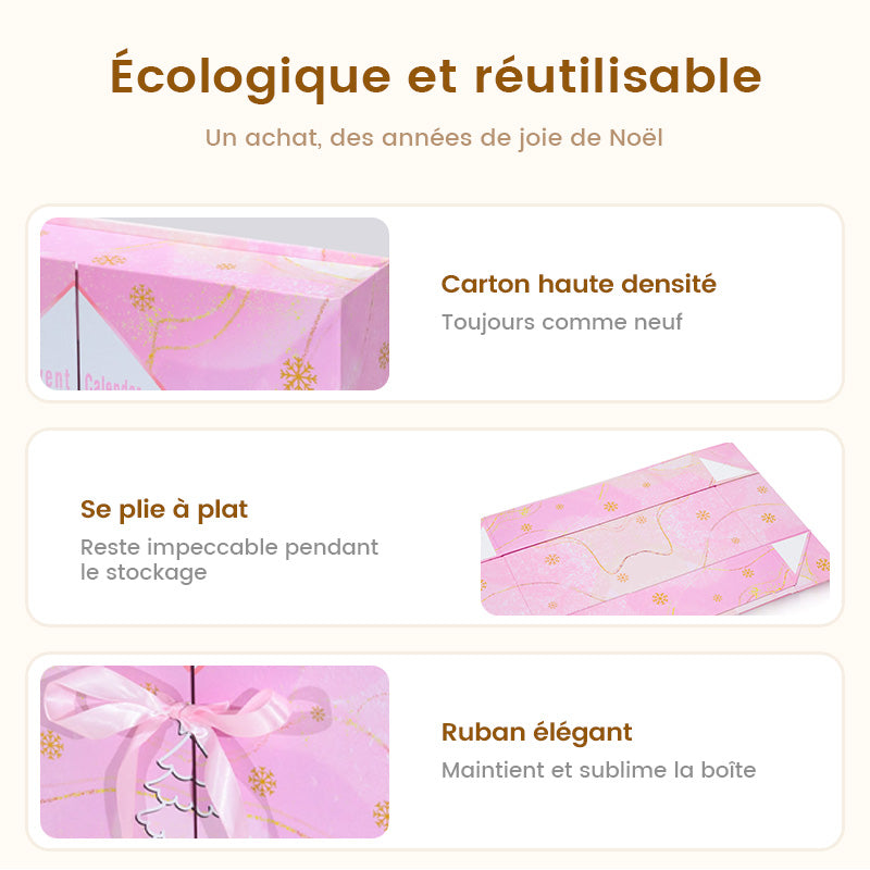 🎁 24 jours pleins de surprises — Calendrier de l'Avent en marbre rose 2025