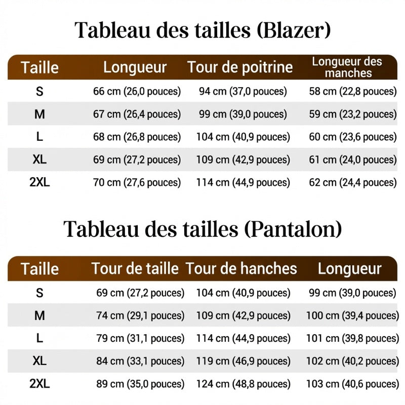 Veste à col pour femme + pantalon - Ensemble élégant pour aller au travail