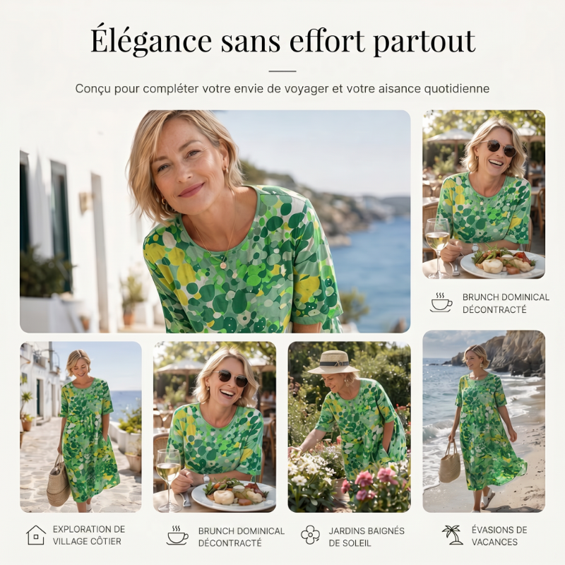 💥✨Offre spéciale à durée limitée : 50 % de réduction -👗Robe ample à imprimé floral pour femme
