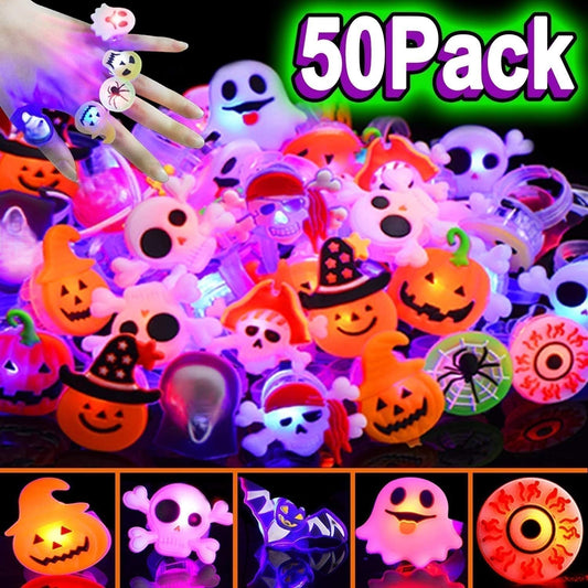 🎁 Couronne Lumineuse LED Halloween 😍 - Lot de 50 pièces