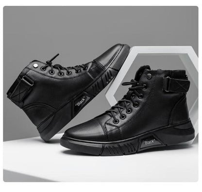 🎁 Soldes 49 % DE RÉDUCTION 🔥BOTTES EN CUIR NOIR MARTINI