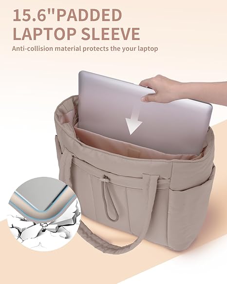 💕Soldes exceptionnels 50 % de réduction🎁Sac fourre-tout Wandering Nature Puffer avec porte-gobelet, compartiment pour ordinateur portable et housse pour valise à roulettes, idéal pour les voyages, le travail, les infirmières et les femmes.