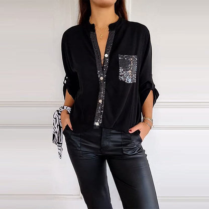 🔥Summer Sale🔥2024 Sequins Casual Patchwork Top