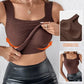 🔥Dernier jour 49 % de réduction💖Débardeur Femme Ultra Confortable 😌 à Encollure U | Avec Soutien-gorge Intégré pour un Look Parfait 💫✨