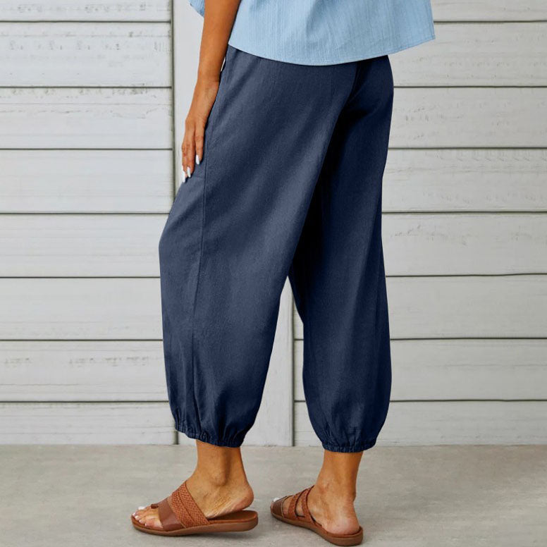 💎 50% DE RÉDUCTION ! 💎 Pantalon Ample Droit à Jambe Large pour Femmes – Coton & Lin Respirant, Coupe Flatteuse & Poches Pratiques 👖