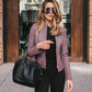 Veste d'automne pour femme en cuir souple pour un usage quotidien