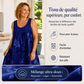 Robe imprimée sans manches à col rond pour femme
