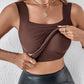 🔥Dernier jour 49 % de réduction💖Débardeur Femme Ultra Confortable 😌 à Encollure U | Avec Soutien-gorge Intégré pour un Look Parfait 💫✨