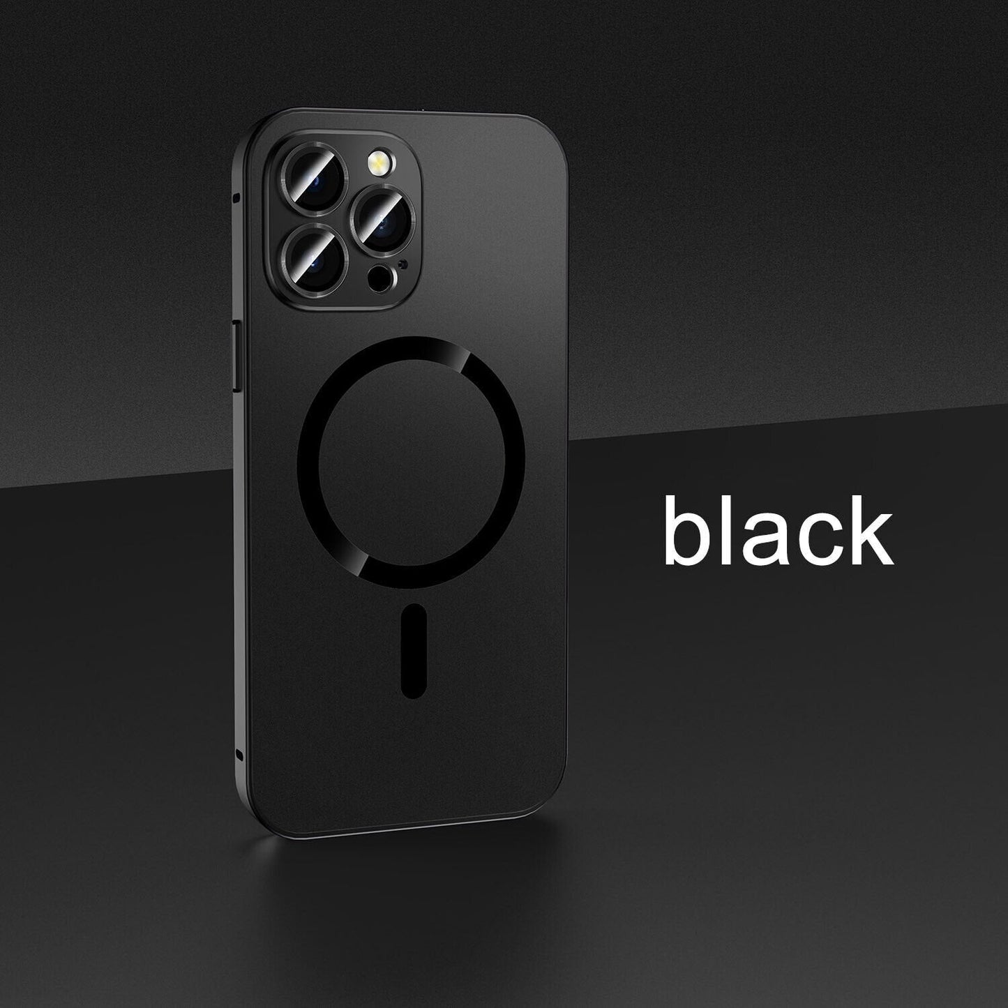 Chargement magnétique Aluminium Métal Bumper Matte Case Cover pour iPhone