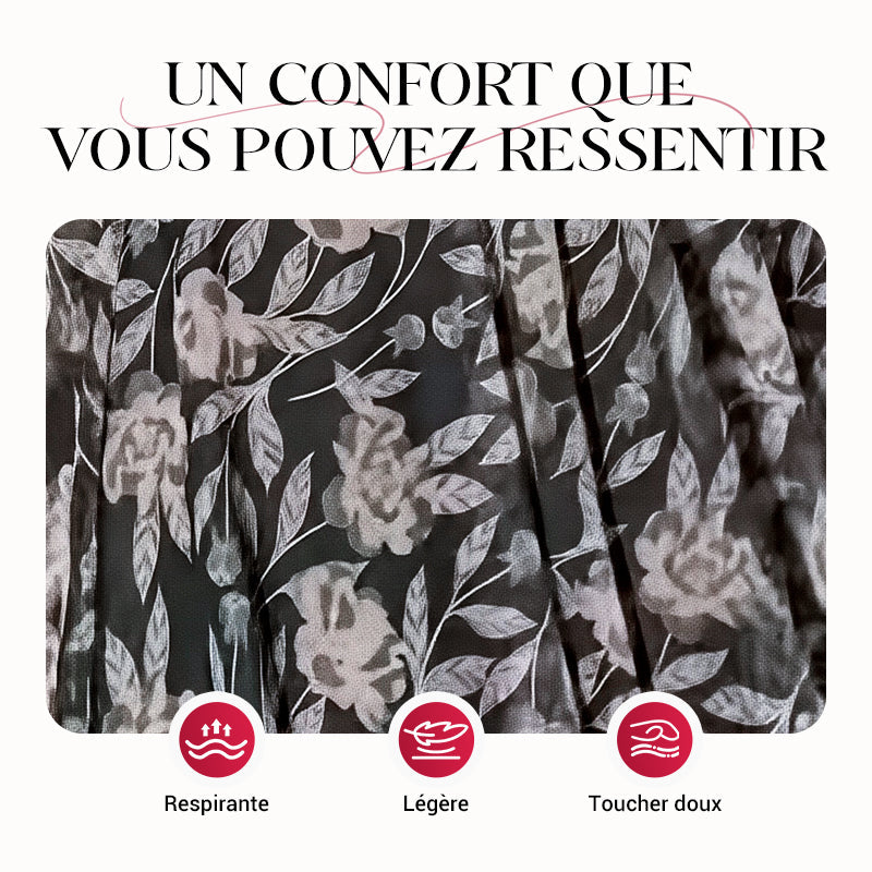 🎁  Vente chaude 58% de réduction 🔥 Robe imprimée à col V hors épaule pour femmes