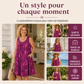 Robe imprimée sans manches à col rond pour femme
