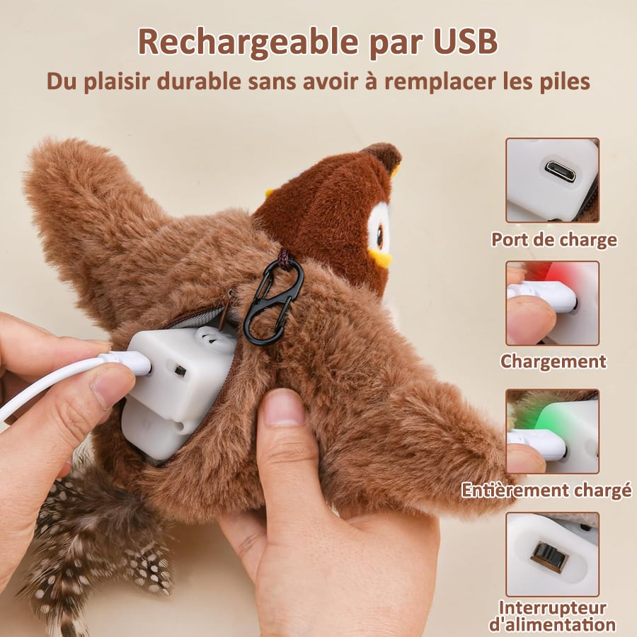 🔥Dernier jour 49% de réduction🐦Jouets à l'herbe à chat pour oiseaux à ailes battantes