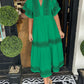 💃ROBE MAXI BOHO À COL EN V POUR FEMME (ACHAT 2 LIVRAISON GRATUITE)