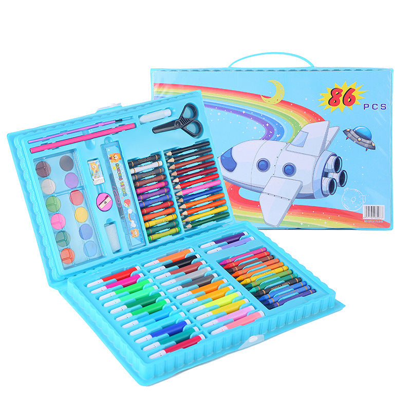 📢📢50% DE RÉDUCTION✨Kit Artistique 6-en-1 Enfant🎨208 Pièces, Chevalet Double Face, Matériaux Sûrs, Idéal pour Développer la Créativité✨