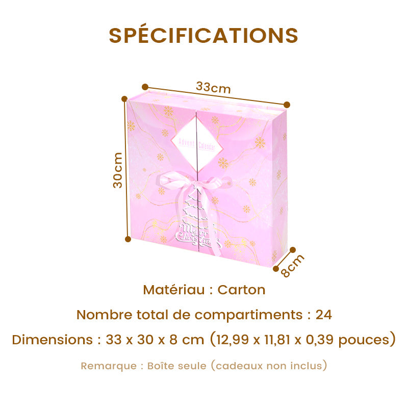 🎁 24 jours pleins de surprises — Calendrier de l'Avent en marbre rose 2025