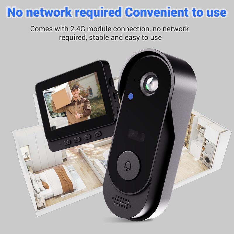 🔔 70% DE RÉDUCTION ! 📹 Caméra de Sonnette Sans Fil 1080P – Champ de Vision 170°, Écran 4,3 Pouces & Vision Nocturne IPX65 🏡